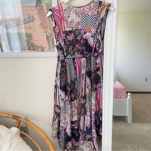 Anthropologie Ruffled Patchwork Midi Dress - Picture 7 of 7